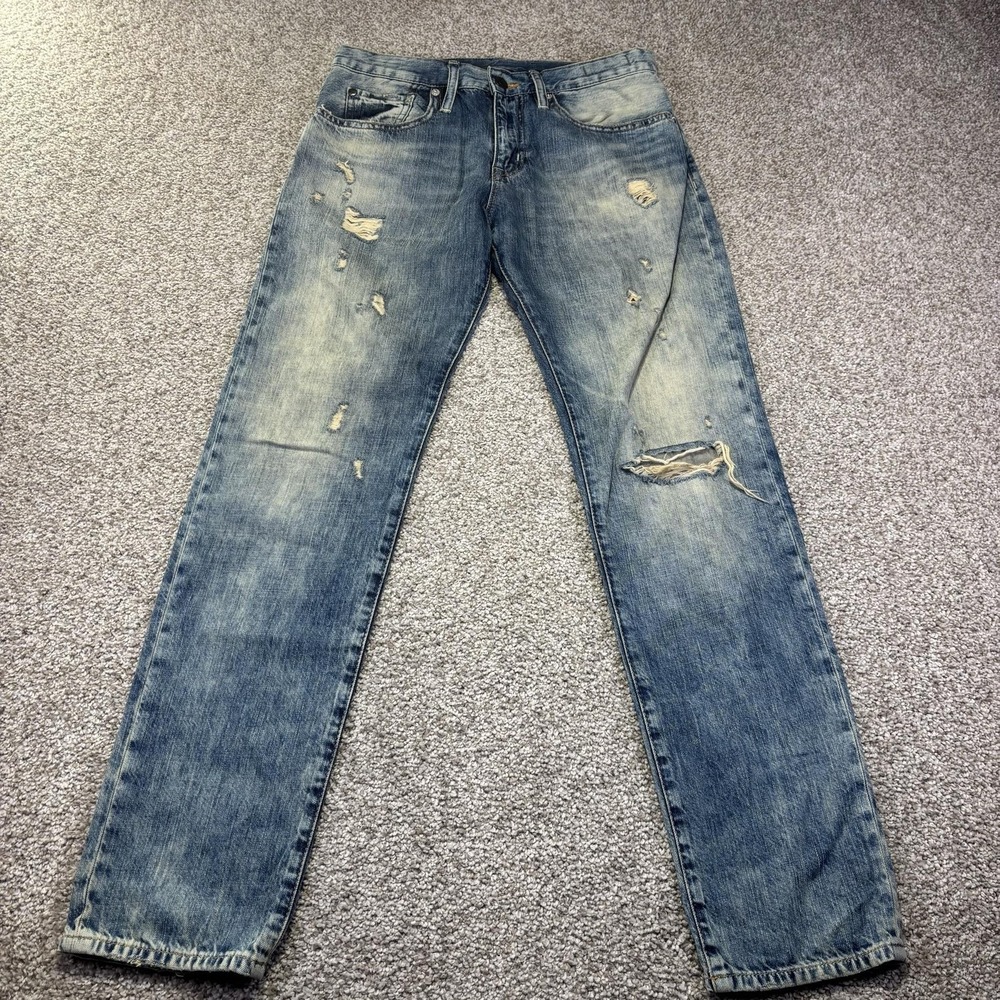 Denim & Supply Ralph Lauren Boyfriend Jeans Womens 24 Blue Med Wash Distressed